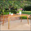 Élégante table de salle à manger d'extérieur avec structure en bois d'acacia durable et finition en teck, parfaite pour les rassemblements dans la cour