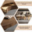 Table basse 55,12 po en bois manufacturé et en acier inoxydable brun-1989980865