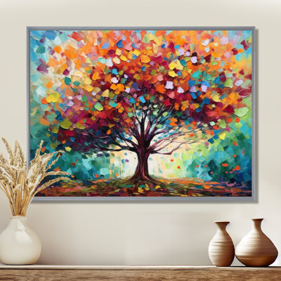 Coral Oak Tree At The Farm I - Trees Wall Art