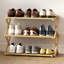 HOMCOM Bamboo Shoe Rack, Folding Shoe Shelf-799607740