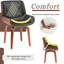 Chaise d'appoint rembourrée pivotante (ensemble de 2)