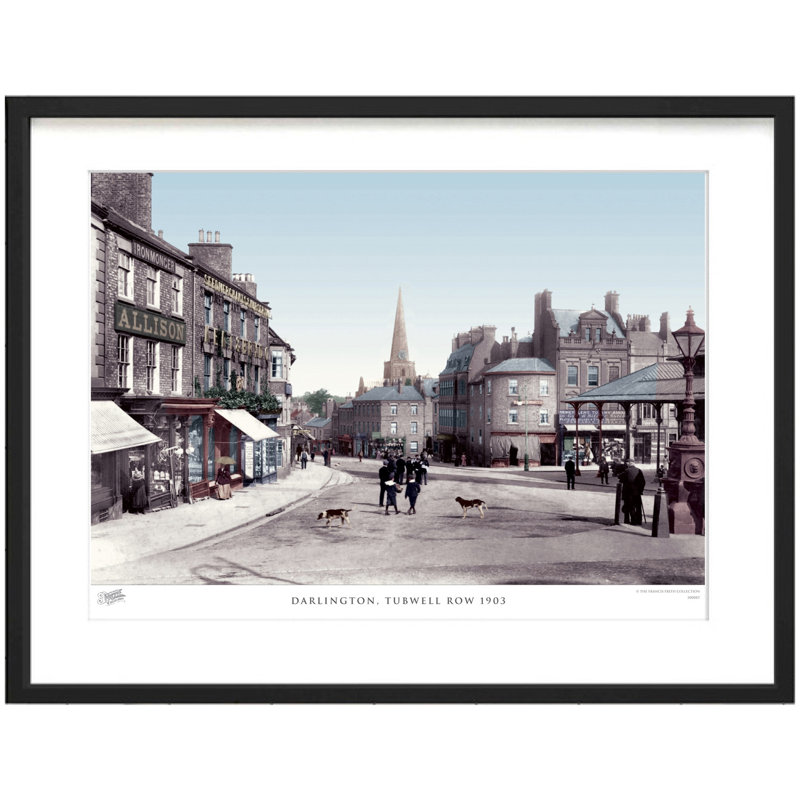 Darlington, Tubwell Row 1903 by Francis Frith - Single Picture Frame Print, 40cm H x 50cm W x 2.3cm D