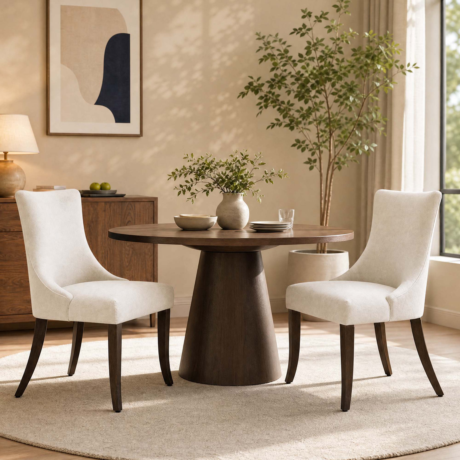 Etna Dining Chair, Velvet Vanilla