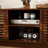 78.7"W Solid Wood Record Player Stand Audio Cabinet