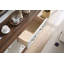 Commode à tiroirs de style campagnard avec base, commode rustique en bois, rangement pour commode pour la chambre à coucher, le salon, belle et robuste