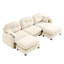 Canapé modulaire modulaire avec chenille, savoir-faire artisanal, conception ergonomique, mousse haute densité, 2 coussins décoratifs, convient à différentes zones à 3 places, beige mobile exquis, ensemble de ressorts, flexible-371406709