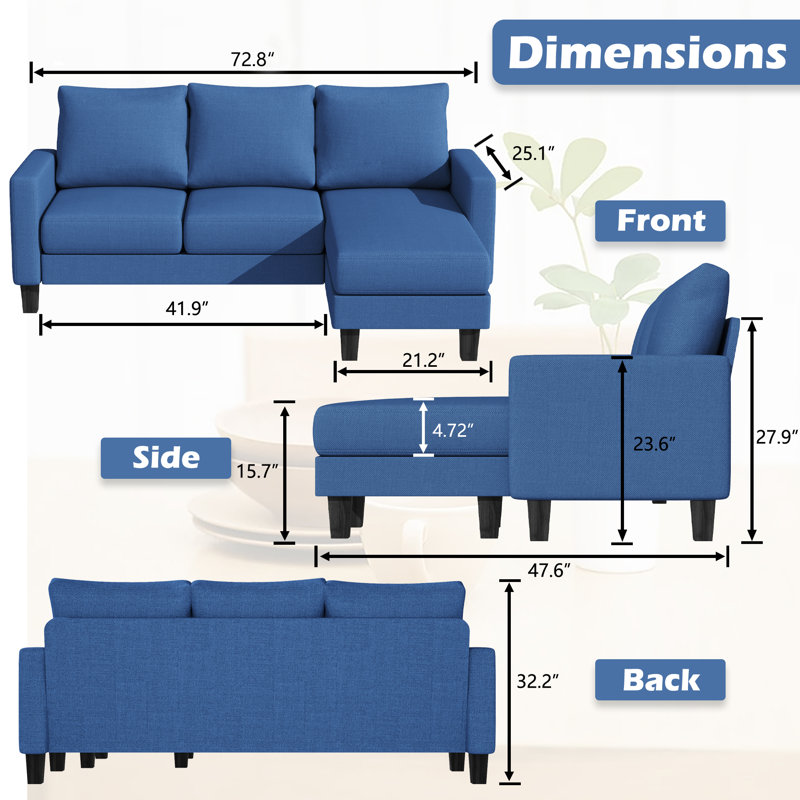 Canapé modulaire Aretina, Bleu