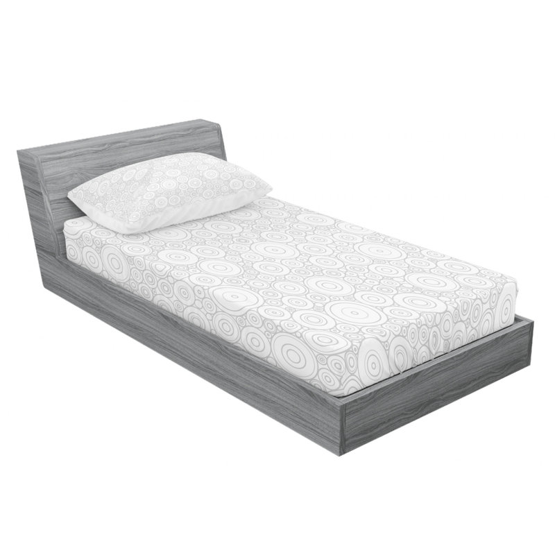 Microfiber Geometric Sheet Set, Twin Sheet Set with Fitted Sheet