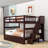  Dila Full Over Full Wood Bunk Bed With Drawers And Stairway-575090916