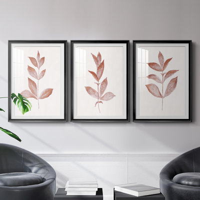 Red Leaf I, reproduction encadrée de qualité supérieure - prête à être accrochée