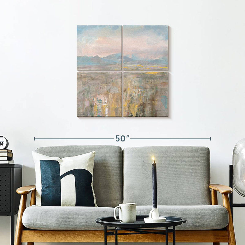 Distant Mountains, 26" H x 26" W