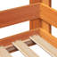 Vidaxl Bed Frame Without Mattress Wax Brown Solid Wood Pine-105717098-105717099