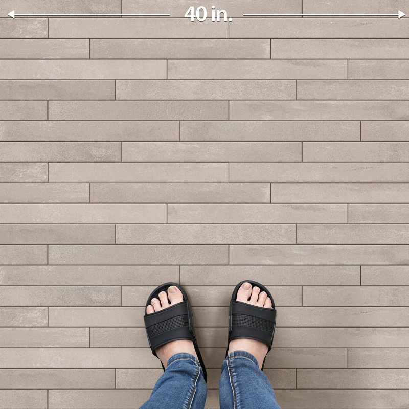 Tucson 1-7/8 In. X 17-3/4 In. Porcelain Floor And Wall Tile, Beige