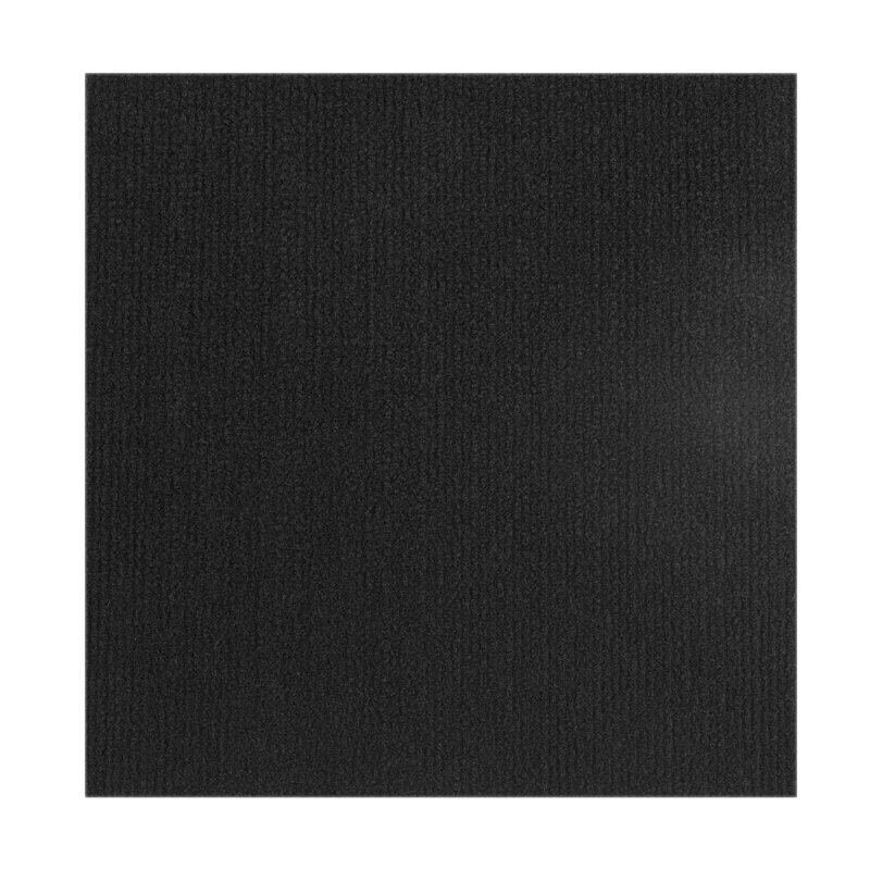 Carreau de tapis auto-adhésif 11,81 po x 11,81 po, Noir