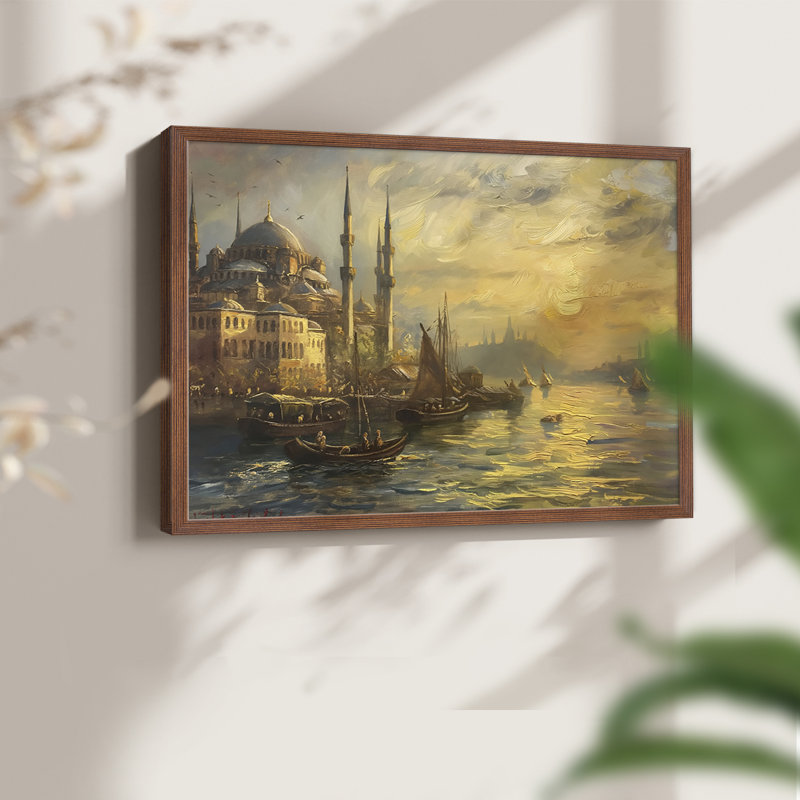 Paysage - CLXIV - Reproduction encadrée - Restickable, H 8 po x l 10 po, Noyer