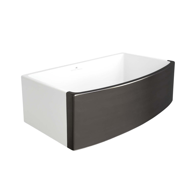 Rendezvous 33"L X 19.5"W Farmhouse/Apron Kitchen Sink, Gunmetal