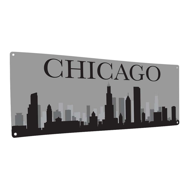 «Chicago Skyline Metal Sign»