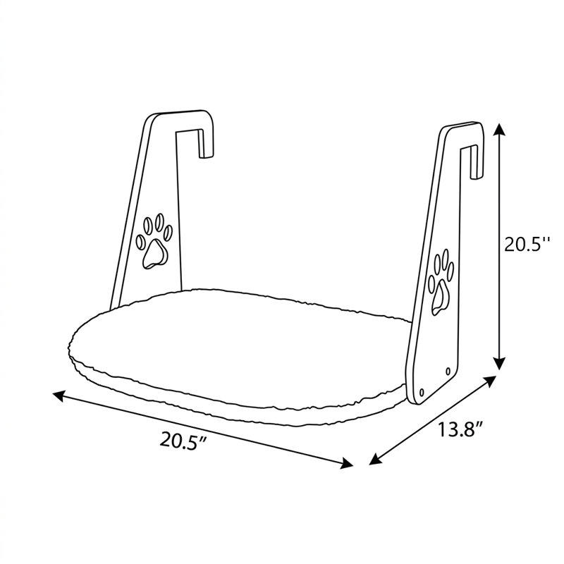 Hamac moelleux pour chat suspendu au radiateur