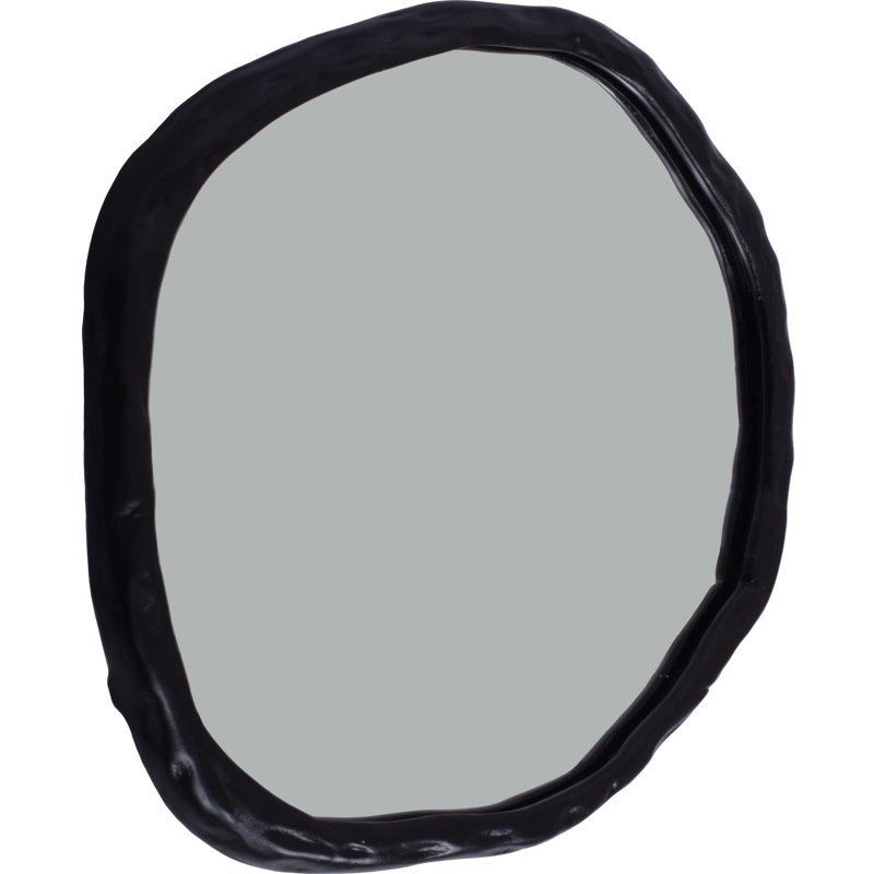 Nola Aluminum Novelty Mirror, 24" x 24", Black