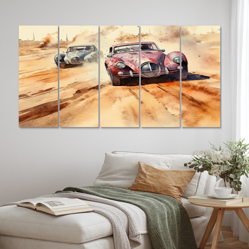 «Vintage Classic Ar Speedway Rush» sur toile, reproduction de 5 pièces
