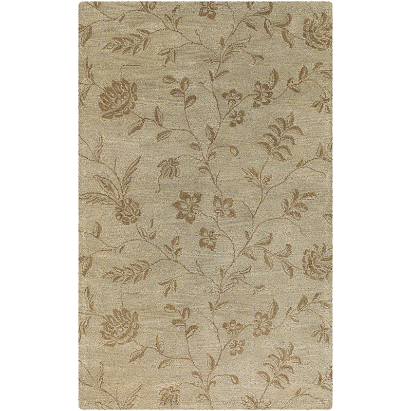 Bustillo Wool Floral Indoor Rug, Rectangle 2' x 3'