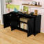 Buffet en bois avec armoire et tablettes