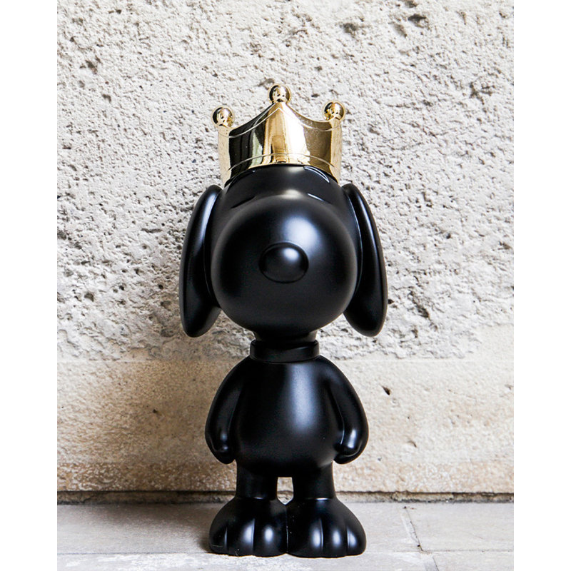 Snoopy CROWN Black with Gold Crown 12in