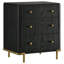 Ensemble de chambre avec grand lit 5 pièces Maxine - noir et gris-97560931-129848048