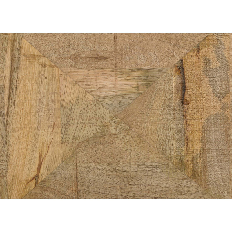 Table basse rectangulaire en bois de manguier massif avec pieds en métal Avery