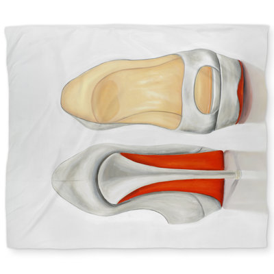 Red and White Pumps Woman Fashion Duvet Cover | Home Decor