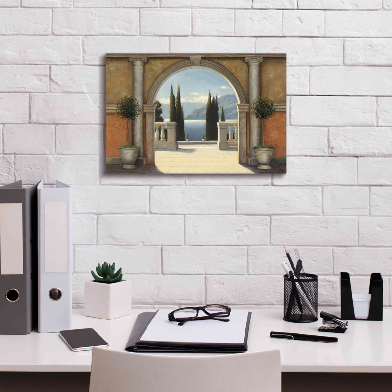 «Tra Italian balcon on Canvas» par James Wiens, reproduction, H 12 po x l 18 po x P 0,75 po