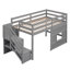 Lit mezzanine avec escalier de rangement et fenêtre avec lumière DEL-611145334