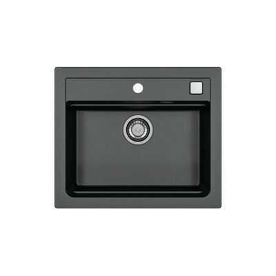 Belfry Kitchen Losurdo 500mm W Single Bowl Granite Kitchen Sink with 1 Faucet Hole
