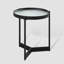 Akay Glass Top End Table-70211110-70211111