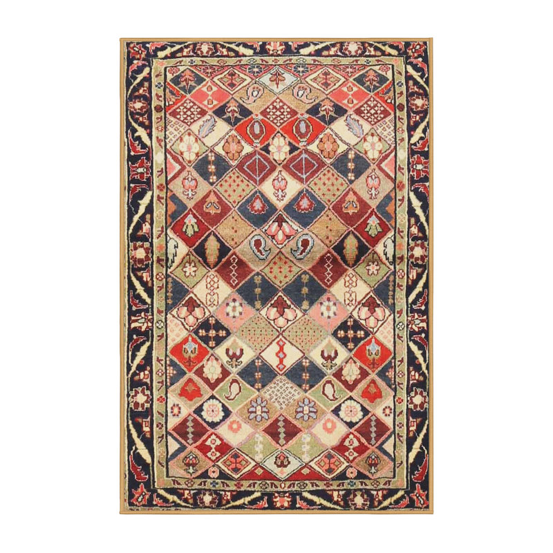 Tapis oriental en laine / polyester tissé à la machine Parab, Rectangle 4 pi x 6 pi