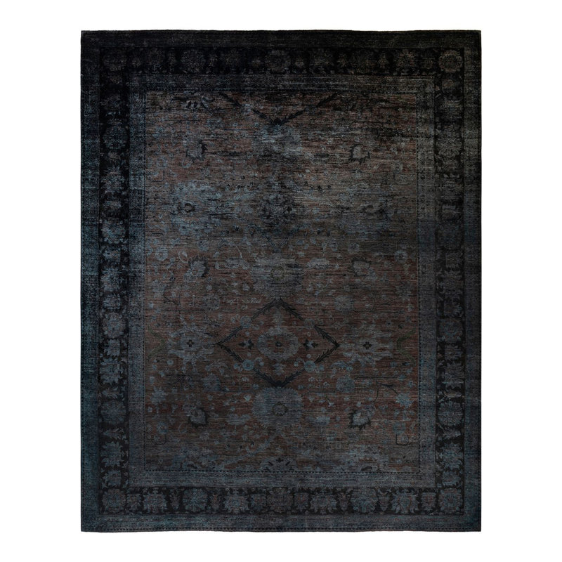 Tapis unique brun / gris 12 pi x 14 pi 8 po Colleen