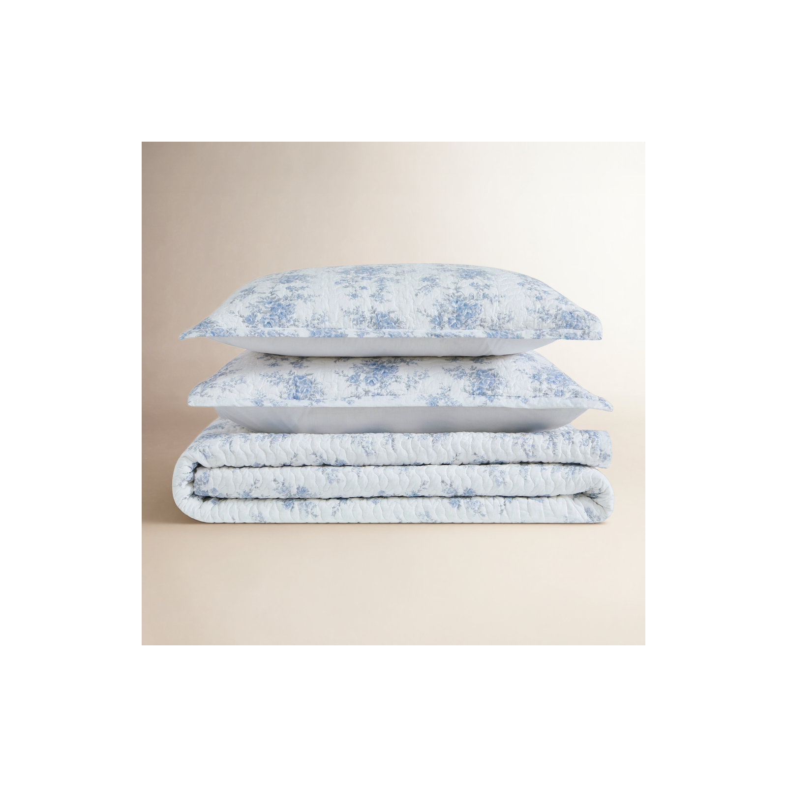 Cotton Quilt Set, Twin Extra Long Quilt + 1 Standard Pillow Sham