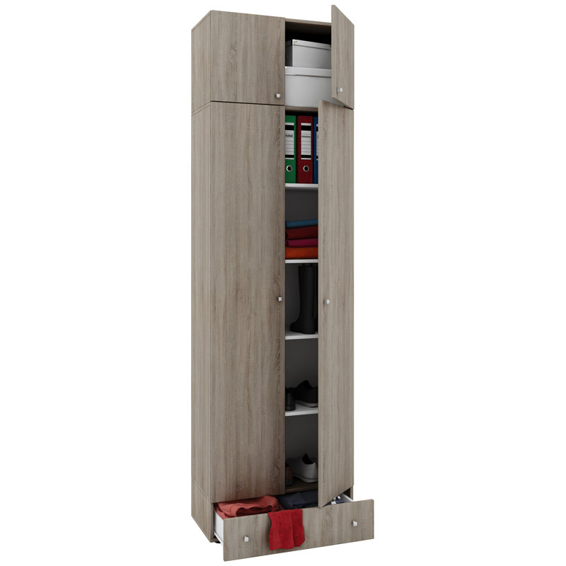 Fallon 2 -Door, Beige, 238cm H x 70cm W x 40cm D