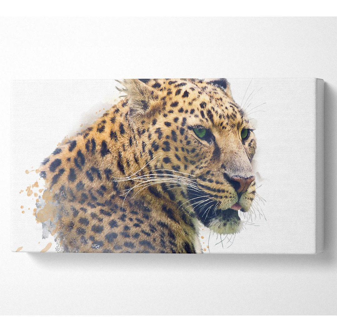 Aquarell Splash Leopard Breit - Druck