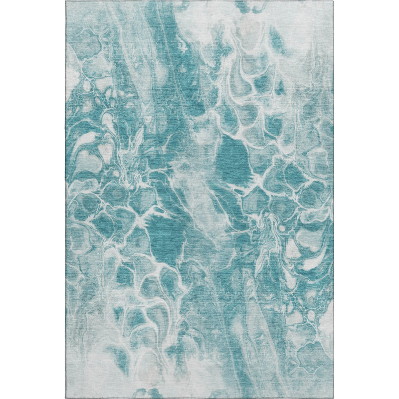 Premium Machine Washable Ralston AMF1936 Abstract Rug, Rectangle 10' x 14'