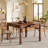 Square Dining Table With 4 Drawers For Kitchen Dining Room
