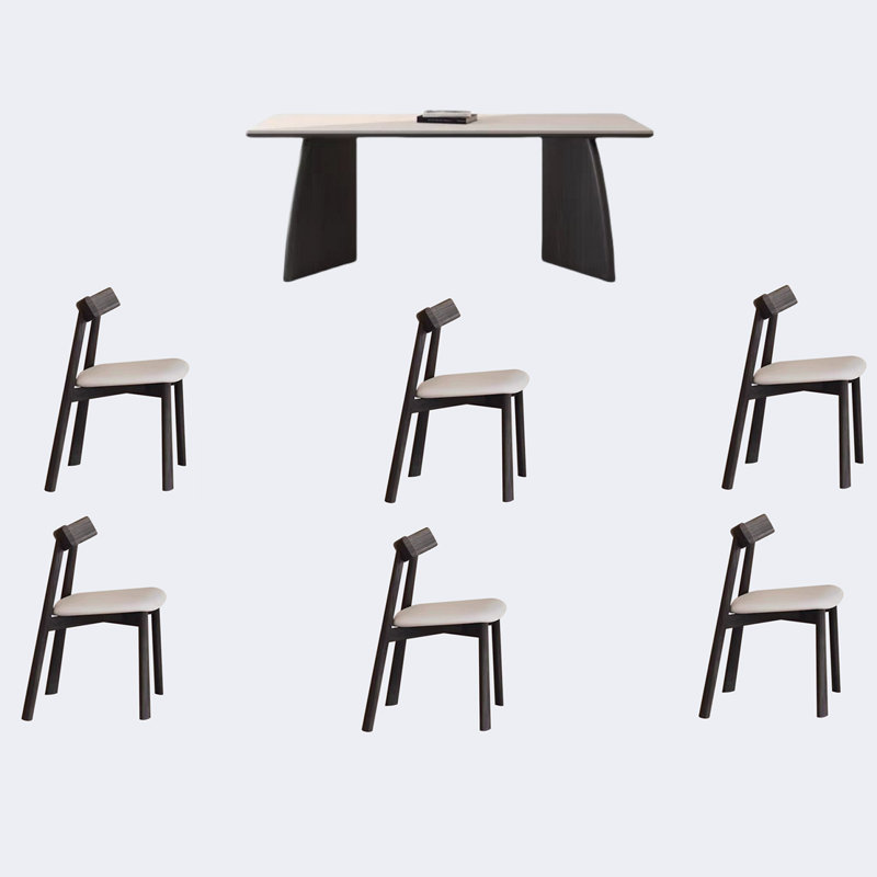 Combinaison de table et de chaise simplifiée, H 29,52 po x L 62,99 po x l 31,49 po