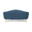 Lit pour chien de style Mid-Century moderne avec un abat-jour bleu marine, avec coussin et pieds en bois de bouleau sécurisés, stable à assembler