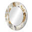 Parminder Gold and Silver Impressions of Bohemian Energy - miroir mural décoratif en plumes de Boho, grand miroir traditionnel, art imprimé en métal-1375672280-1375672281