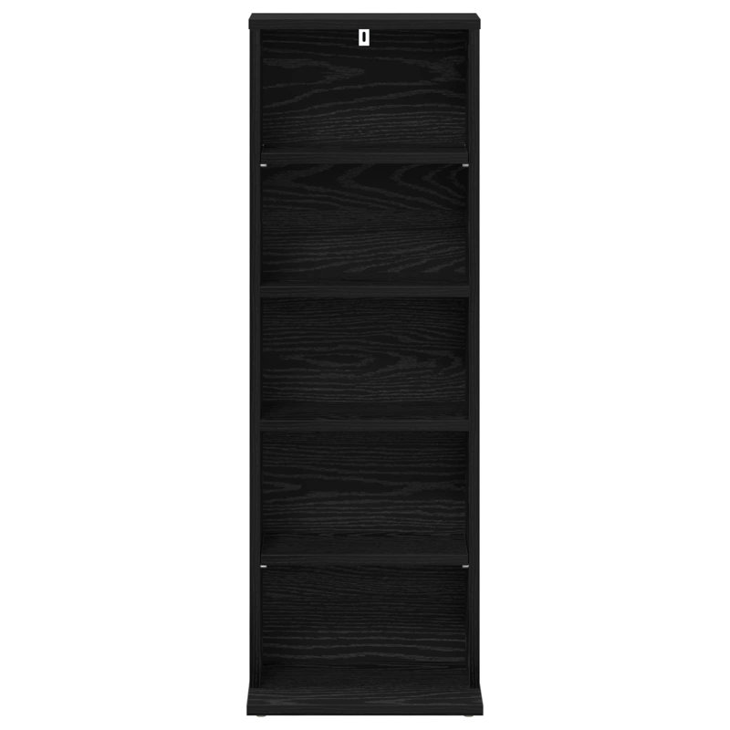 97.5 cm H Media Shelves, Black Oak