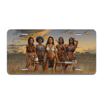Cadre de plaque en aluminium African Queens