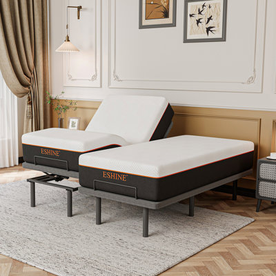 Queen Adjustable Bed with 12'' Memory Foam Mattress, Massage, Zero Gravity, Wireless Remote & App Control
