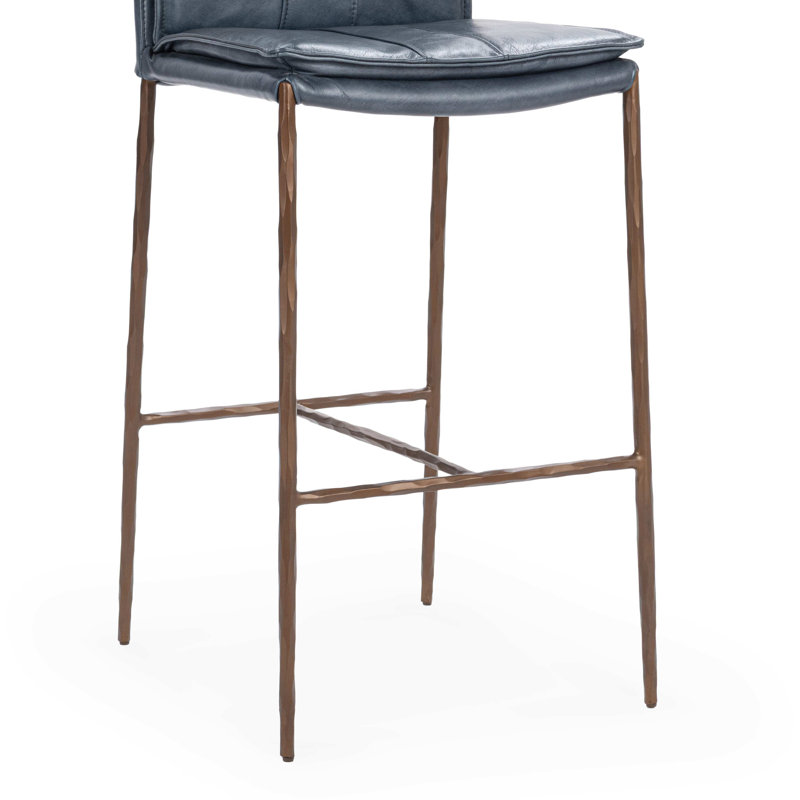 Mayer 26 Counter Stool Antique Brown, Bar Stool (31" Seat Height), Ocean Blue
