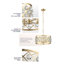  Lustre tambour 4 lumières Glam-546283716