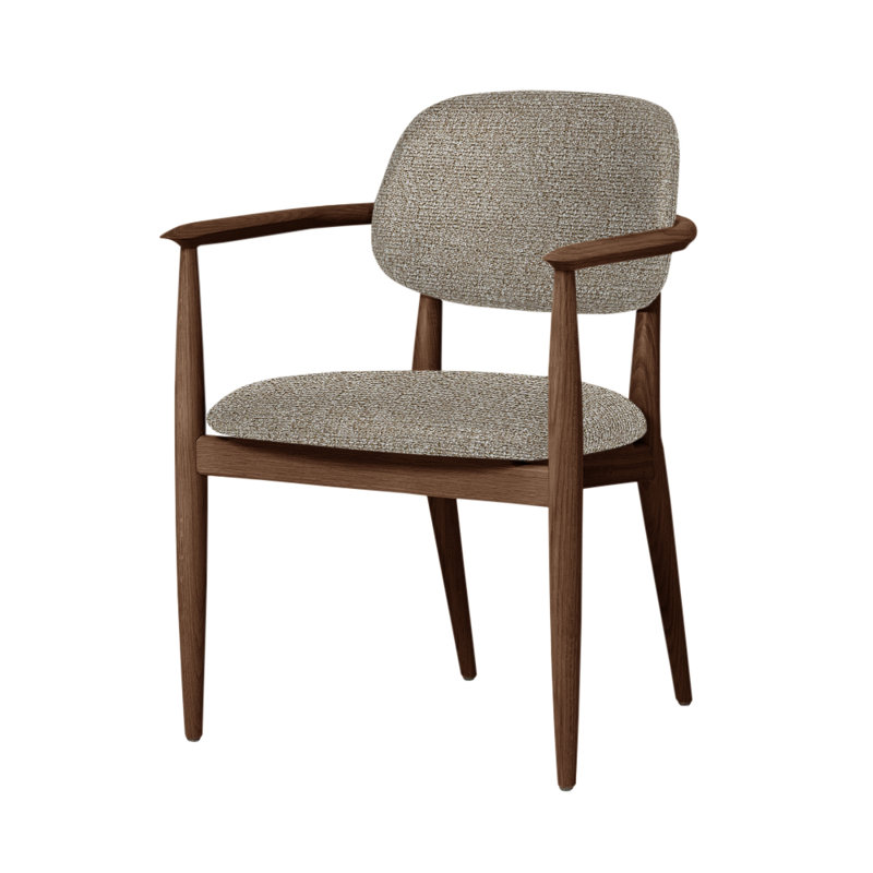 Chaise Slow de Space Copenhagen, Noyer naturel, Medley 61002